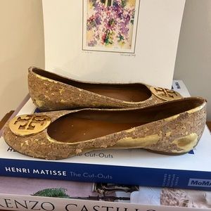 Tory Burch, cork flats, size 6